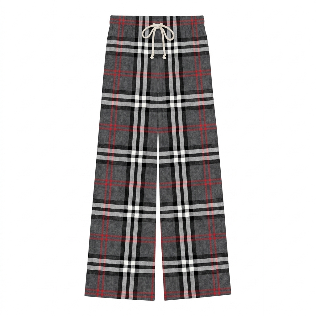 Checker Wide Leg Pants