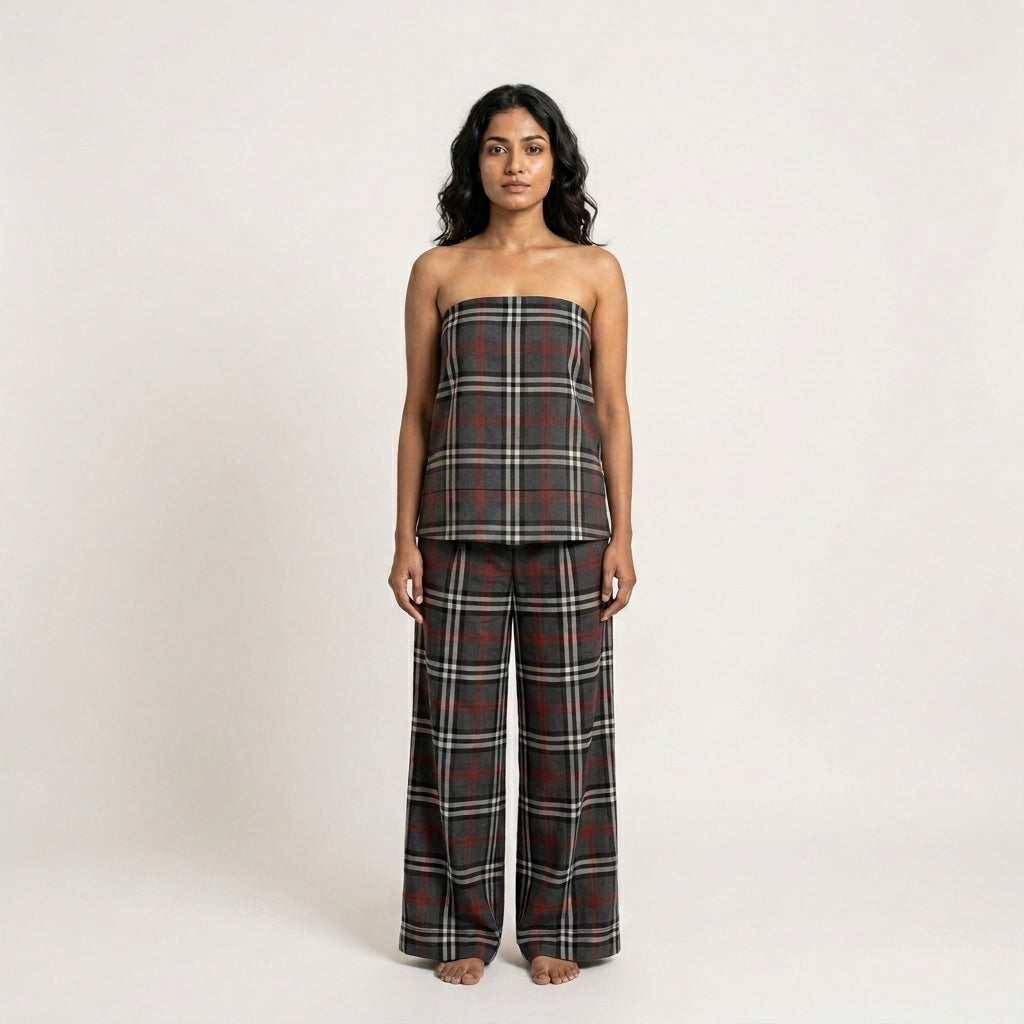Co-Ord Sets in Tartan Patterned