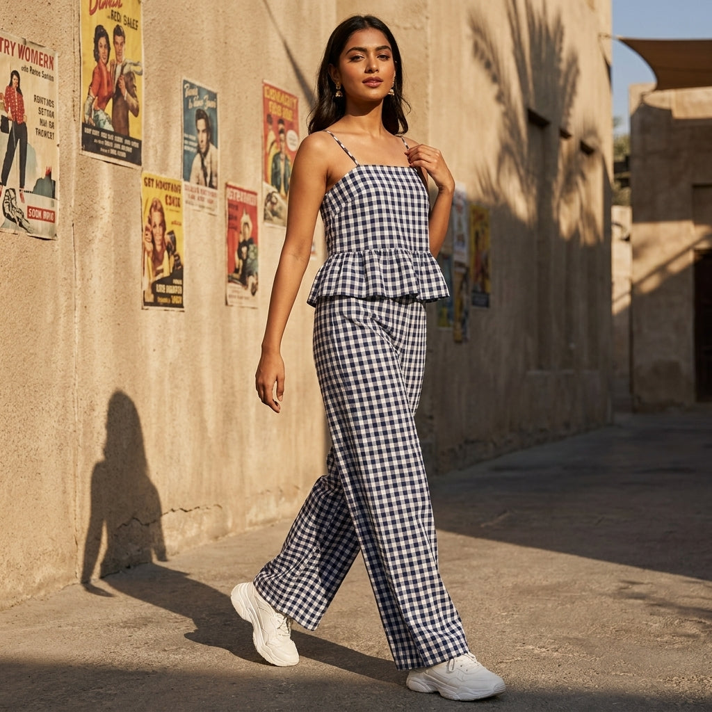 Co-ord Set with Checker Pattern